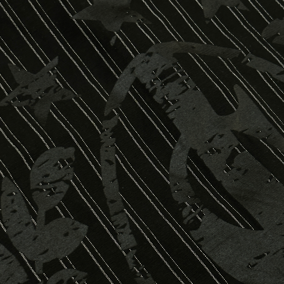 Pinstripe League Shirt Black