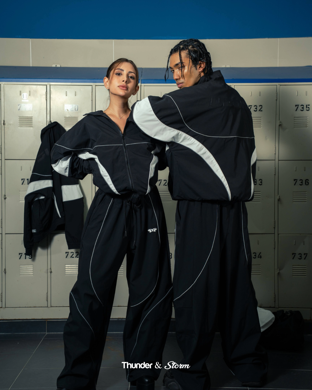 Thunder & Storm Reflective Windbreaker Set With Pants