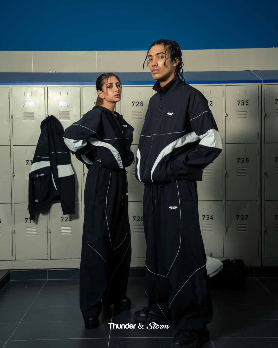 Thunder & Storm Reflective Windbreaker Set With Pants