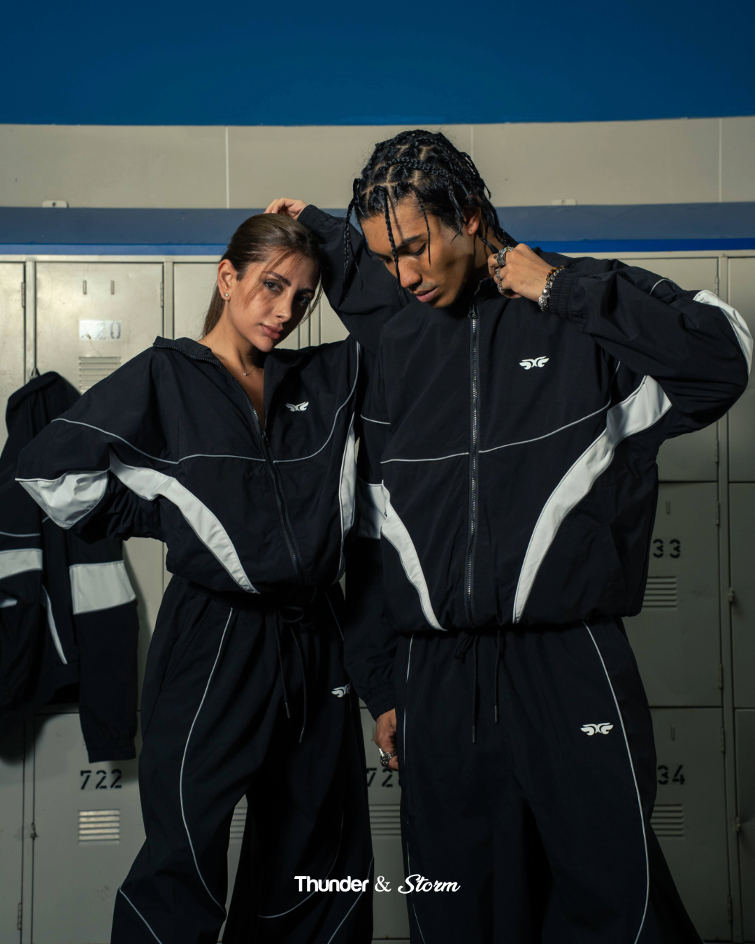 Thunder & Storm Reflective Windbreaker Set With Pants