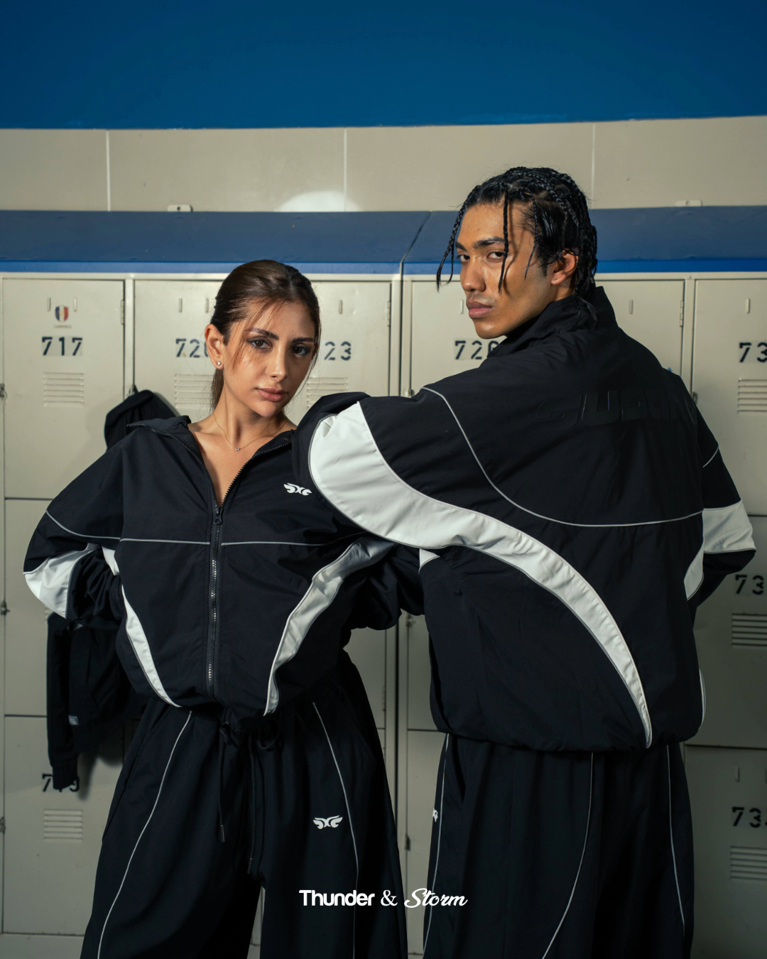 Thunder & Storm Reflective Windbreaker Set With Pants