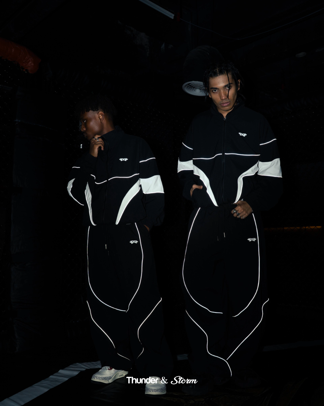 Thunder & Storm Reflective Windbreaker Set With Pants