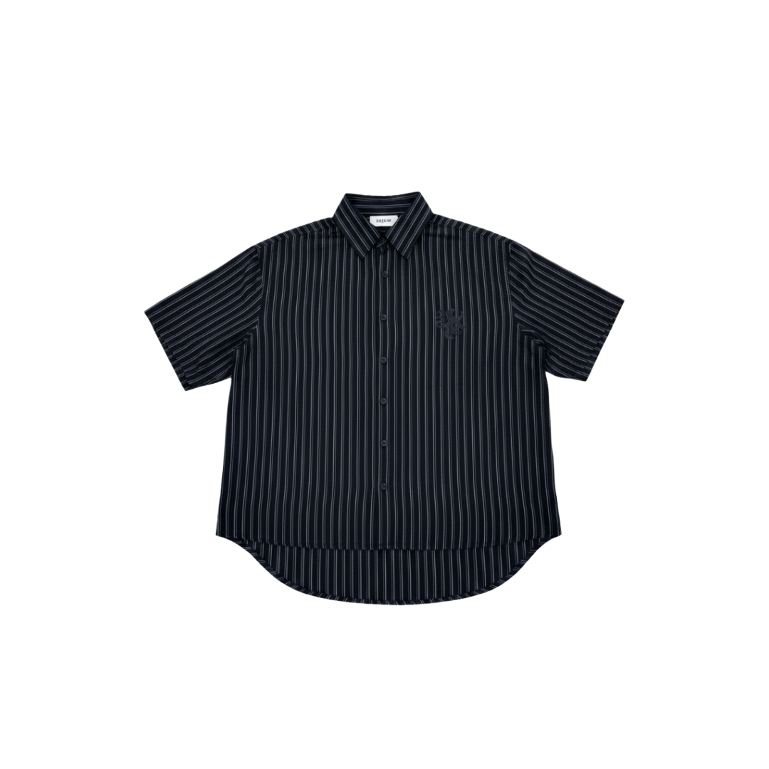 Pinstripe League Shirt Black