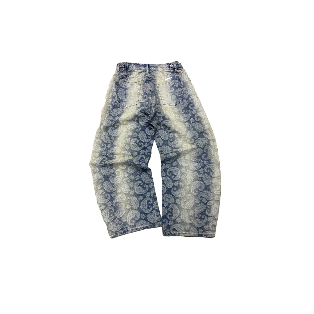 Paisley Jacquard Denim Jeans